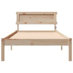 vidaXL Cadru de pat cu headboard Maro 80 x 200 cm Lemn de pin masiv