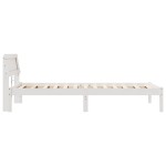 vidaXL Cadru de pat cu headboard Alb 80 x 200 cm Lemn masiv de pin
