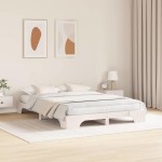 vidaXL Cadru de pat Alb 207 x 167 x 17 cm Lemn masiv de pin vidaXL Cadru de pat Alb 207 x 167 x 17 cm Lemn masiv de pin
