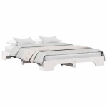 vidaXL Cadru de Pat Alb 150x200 cm din Lemn Masiv de Pin de la
