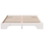 vidaXL Cadru de Pat Alb 150x200 cm din Lemn Masiv de Pin de la