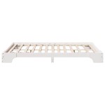 vidaXL Cadru de Pat Alb 150x200 cm din Lemn Masiv de Pin de la