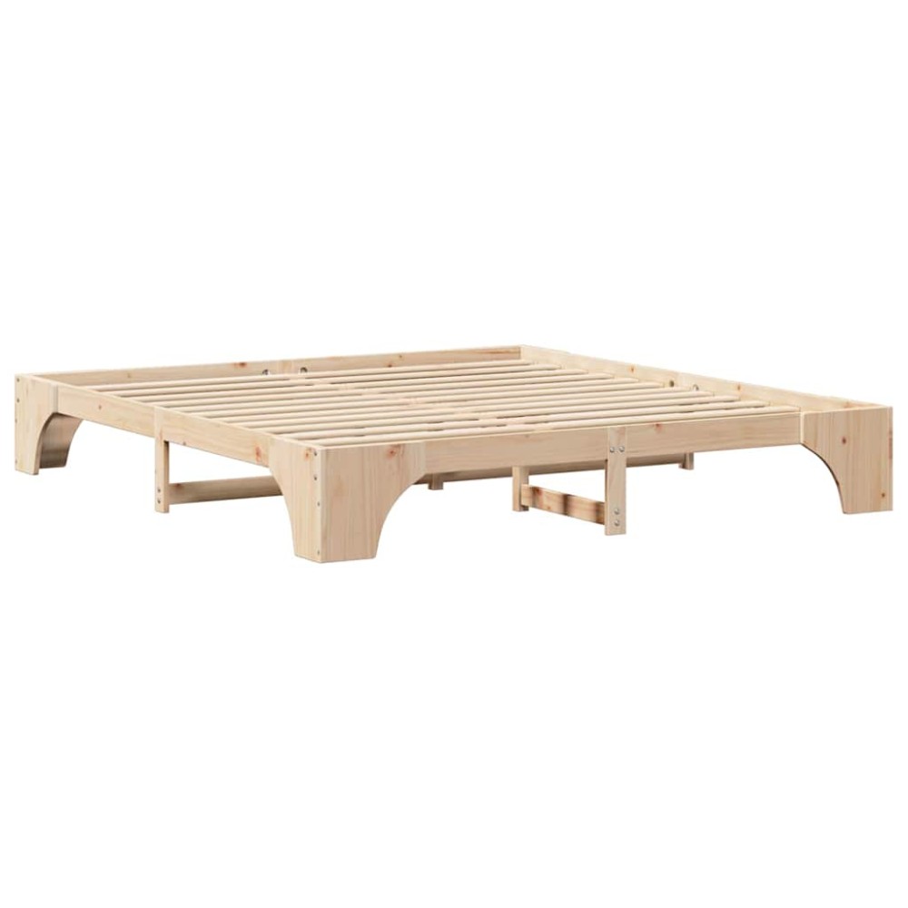 vidaXL Cadru de pat Lemn de pin masiv 207 x 207 x 30 cm