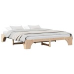 vidaXL Cadru de pat Lemn de pin masiv 207 x 207 x 30 cm vidaXL Cadru de pat Lemn de pin masiv 207 x 207 x 30 cm