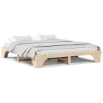 vidaXL Cadru de pat Lemn de pin masiv 207 x 207 x 30 cm vidaXL Cadru de pat Lemn de pin masiv 207 x 207 x 30 cm
