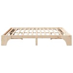 vidaXL Cadru de pat Lemn de pin masiv 207 x 207 x 30 cm vidaXL Cadru de pat Lemn de pin masiv 207 x 207 x 30 cm