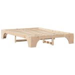 vidaXL Cadru de pat Lemn de pin masiv 207 x 167 x 30 cm