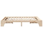 vidaXL Cadru de pat Lemn de pin masiv 207 x 167 x 30 cm