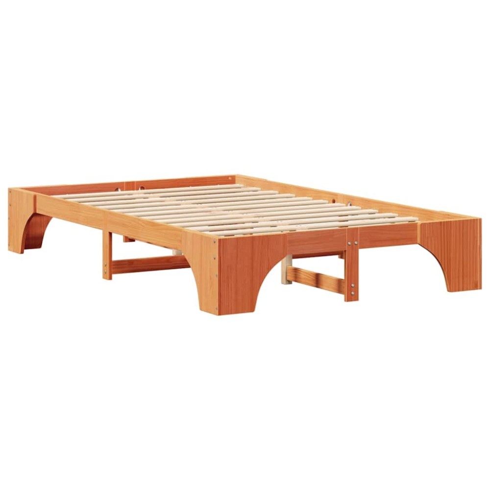 vidaXL Cadru de pat Maro ceruit 197 x 127 x 30 cm Lemn masiv de pin