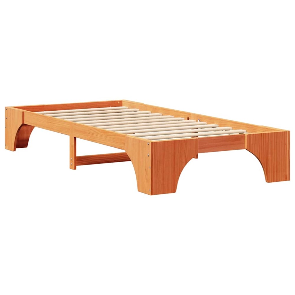 vidaXL Cadru de pat Maro ceruit 80 x 200 cm Lemn masiv de pin