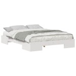 vidaXL Cadru de pat de podea cu depozitare Alb Lemn masiv de pin vidaXL Cadru de pat de podea cu depozitare Alb Lemn masiv de pin