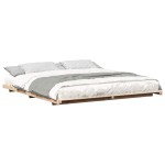 vidaXL Cadru de pat de podea Maro 180 x 200 cm Lemn masiv de pin vidaXL Cadru de pat de podea Maro 180 x 200 cm Lemn masiv de pin