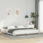 vidaXL Cadru de pat de podea Alb 180 x 200 cm Lemn masiv de pin vidaXL Cadru de pat de podea Alb 180 x 200 cm Lemn masiv de pin