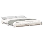 vidaXL Cadru de pat de podea Alb 180 x 200 cm Lemn masiv de pin vidaXL Cadru de pat de podea Alb 180 x 200 cm Lemn masiv de pin