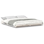 vidaXL Cadru de pat de podea Alb 180 x 200 cm Lemn masiv de pin vidaXL Cadru de pat de podea Alb 180 x 200 cm Lemn masiv de pin