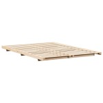 vidaXL Cadru de pat de podea Maro 150 x 200 cm Lemn masiv de pin vidaXL Cadru de pat de podea Maro 150 x 200 cm Lemn masiv de pin