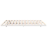 vidaXL Cadru de pat de podea Alb 150 x 200 cm Lemn masiv de pin vidaXL Cadru de pat de podea Alb 150 x 200 cm Lemn masiv de pin
