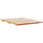 vidaXL Cadru de pat de podea Maro ceruit 150 x 200 cm vidaXL Cadru de pat de podea Maro ceruit 150 x 200 cm