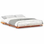 vidaXL Cadru de pat de podea Maro ceruit 150 x 200 cm vidaXL Cadru de pat de podea Maro ceruit 150 x 200 cm