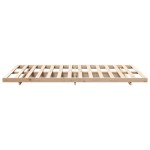 vidaXL Cadru de pat de podea Maro 135 x 190 cm Lemn masiv de pin vidaXL Cadru de pat de podea Maro 135 x 190 cm Lemn masiv de pin