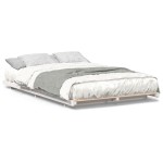 vidaXL Cadru de pat de podea Alb 120 x190 cm Lemn masiv de pin vidaXL Cadru de pat de podea Alb 120 x190 cm Lemn masiv de pin