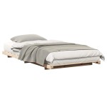 vidaXL Cadru de pat de podea Maro 100 x 200 cm Lemn masiv de pin vidaXL Cadru de pat de podea Maro 100 x 200 cm Lemn masiv de pin