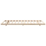 vidaXL Cadru de pat de podea Maro 75 x 190 cm Lemn masiv de pin vidaXL Cadru de pat de podea Maro 75 x 190 cm Lemn masiv de pin