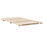 vidaXL Cadru de pat de podea Maro 90 x 210 cm Lemn masiv de pin vidaXL Cadru de pat de podea Maro 90 x 210 cm Lemn masiv de pin