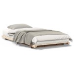 vidaXL Cadru de pat de podea Maro 90 x 210 cm Lemn masiv de pin vidaXL Cadru de pat de podea Maro 90 x 210 cm Lemn masiv de pin