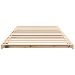 vidaXL Cadru de pat de podea Maro 100 x 210 cm Lemn masiv de pin vidaXL Cadru de pat de podea Maro 100 x 210 cm Lemn masiv de pin