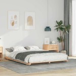 vidaXL Cadru de pat de podea Maro 140 x 210 cm Lemn masiv de pin vidaXL Cadru de pat de podea Maro 140 x 210 cm Lemn masiv de pin