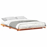 vidaXL Cadru de pat de podea Maro ceruit 140 x 210 cm vidaXL Cadru de pat de podea Maro ceruit 140 x 210 cm