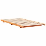 vidaXL Cadru de pat de podea Maro ceruit 80 x 220 cm Lemn masiv de pin vidaXL Cadru de pat de podea Maro ceruit 80 x 220 cm Lemn masiv de pin