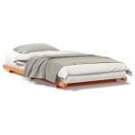 vidaXL Cadru de pat de podea Maro ceruit 80 x 220 cm Lemn masiv de pin vidaXL Cadru de pat de podea Maro ceruit 80 x 220 cm Lemn masiv de pin