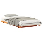 vidaXL Cadru de pat de podea Maro ceruit 100 x 220 cm vidaXL Cadru de pat de podea Maro ceruit 100 x 220 cm