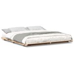vidaXL Cadru de pat de podea Maro 180 x 220 cm Lemn masiv de pin vidaXL Cadru de pat de podea Maro 180 x 220 cm Lemn masiv de pin