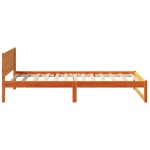 vidaXL Cadru de pat cu headboard Maro 75 x 190 cm Lemn masiv de pin