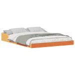 vidaXL Cadru de pat Maro ceruit 135 x 190 cm Lemn masiv de pin vidaXL Cadru de pat Maro ceruit 135 x 190 cm Lemn masiv de pin