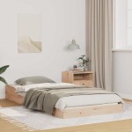 vidaXL Cadru de pat Maro 90 x 210 cm Lemn masiv de pin vidaXL Cadru de pat Maro 90 x 210 cm Lemn masiv de pin