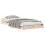 vidaXL Cadru de pat Maro 90 x 210 cm Lemn masiv de pin vidaXL Cadru de pat Maro 90 x 210 cm Lemn masiv de pin