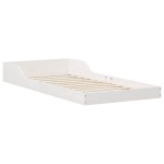vidaXL Cadru de pat Alb 90 x 210 cm Lemn masiv de pin