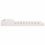 vidaXL Cadru de pat Alb 100 x 210 cm Lemn masiv de pin