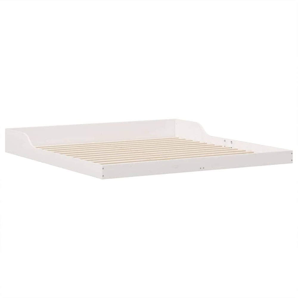 vidaXL Cadru de pat Alb 180 x 210 cm Lemn masiv de pin