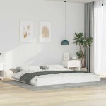 vidaXL Cadru de pat Alb 180 x 210 cm Lemn masiv de pin