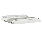 vidaXL Cadru de pat Alb 180 x 210 cm Lemn masiv de pin