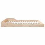 vidaXL Cadru de pat Maro 200 x 210 cm Lemn masiv de pin vidaXL Cadru de pat Maro 200 x 210 cm Lemn masiv de pin
