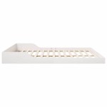 vidaXL Cadru de pat Alb 200 x 210 cm Lemn masiv de pin