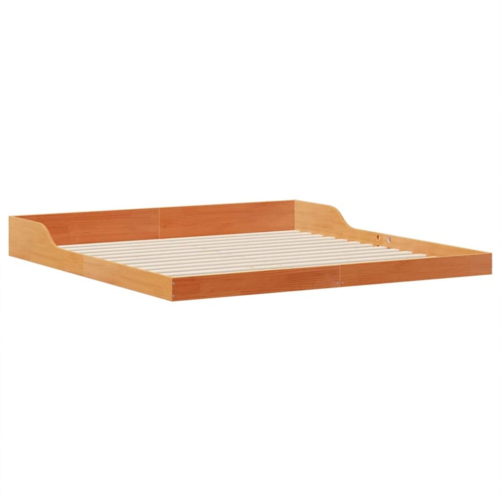 vidaXL Cadru de pat Maro ceruit 200 x 210 cm Lemn masiv de pin