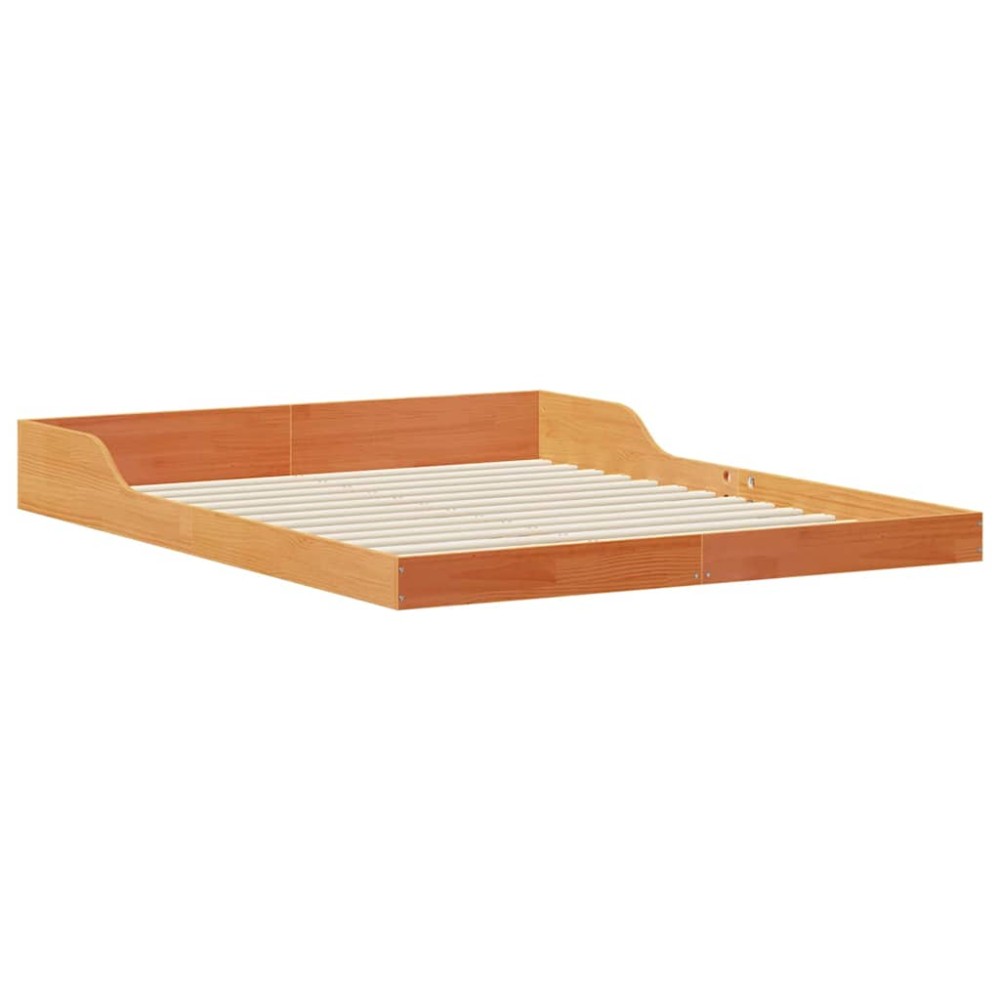 vidaXL Cadru de pat Maro ceruit 160 x 220 cm Lemn masiv de pin