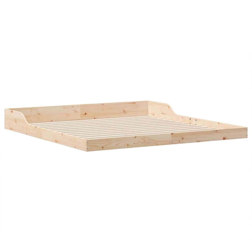 vidaXL Cadru de pat Maro 200 x 220 cm Lemn masiv de pin
